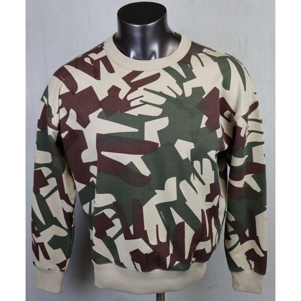 Mens G Star Crewneck Camoflage Camo Pullover Sweatshirt Size S Oversized